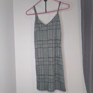 Hummingbird plaid houndstooth bodycon dress